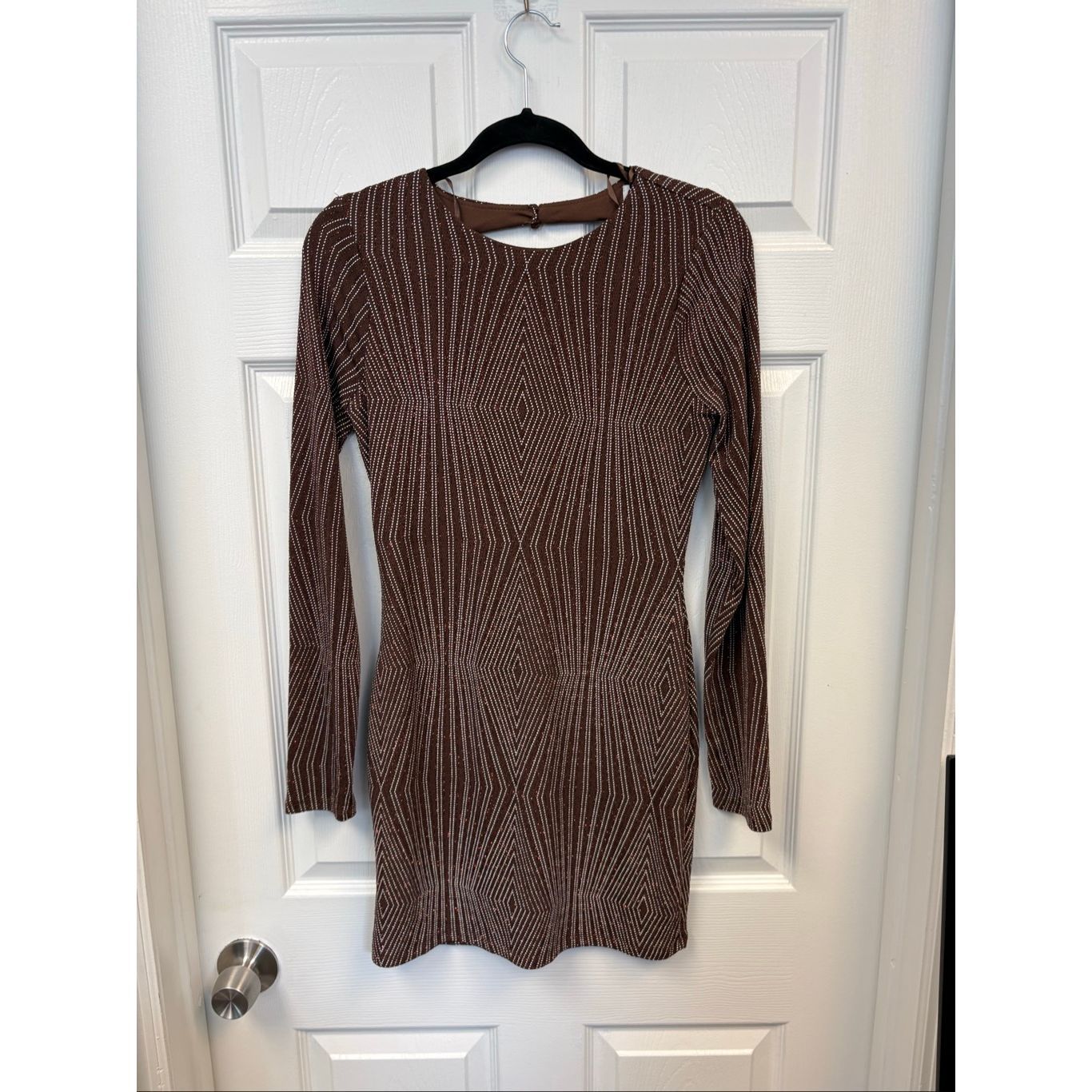 Brown Bling Bodycon Dress